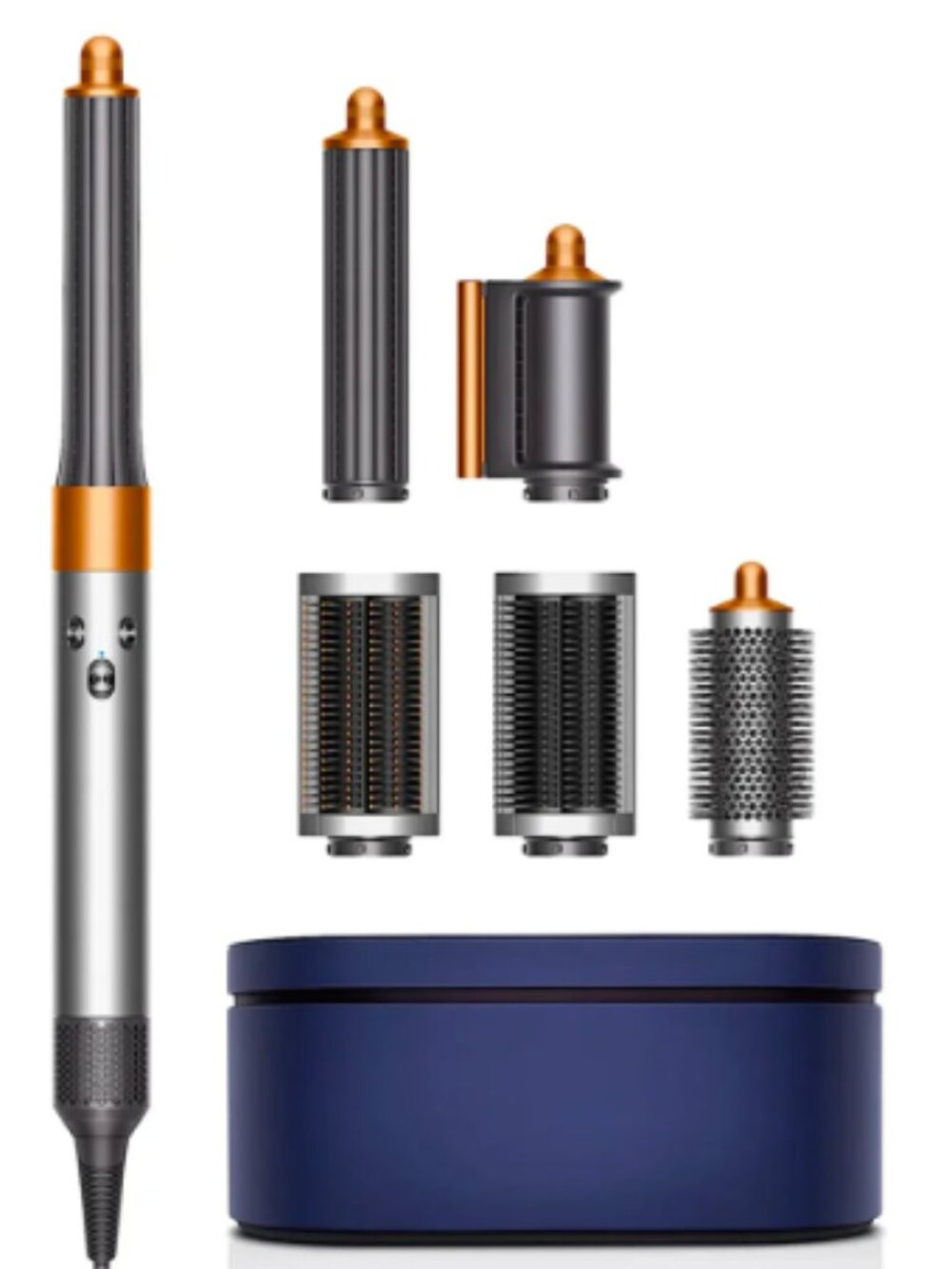 Dyson Airwrap Complete HS01 Nickel/Copper Hair Styler + Attachments & Case
